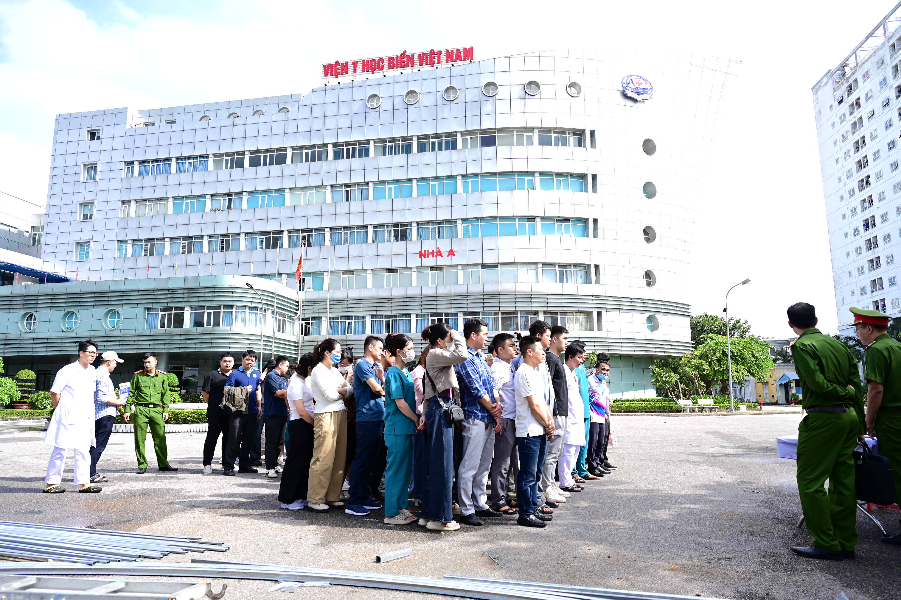 Viện Y học biển Việt Nam (Hải Phòng) diễn tập, thực tập phương án chữa cháy, cứu nạn, cứu hộ năm 2025